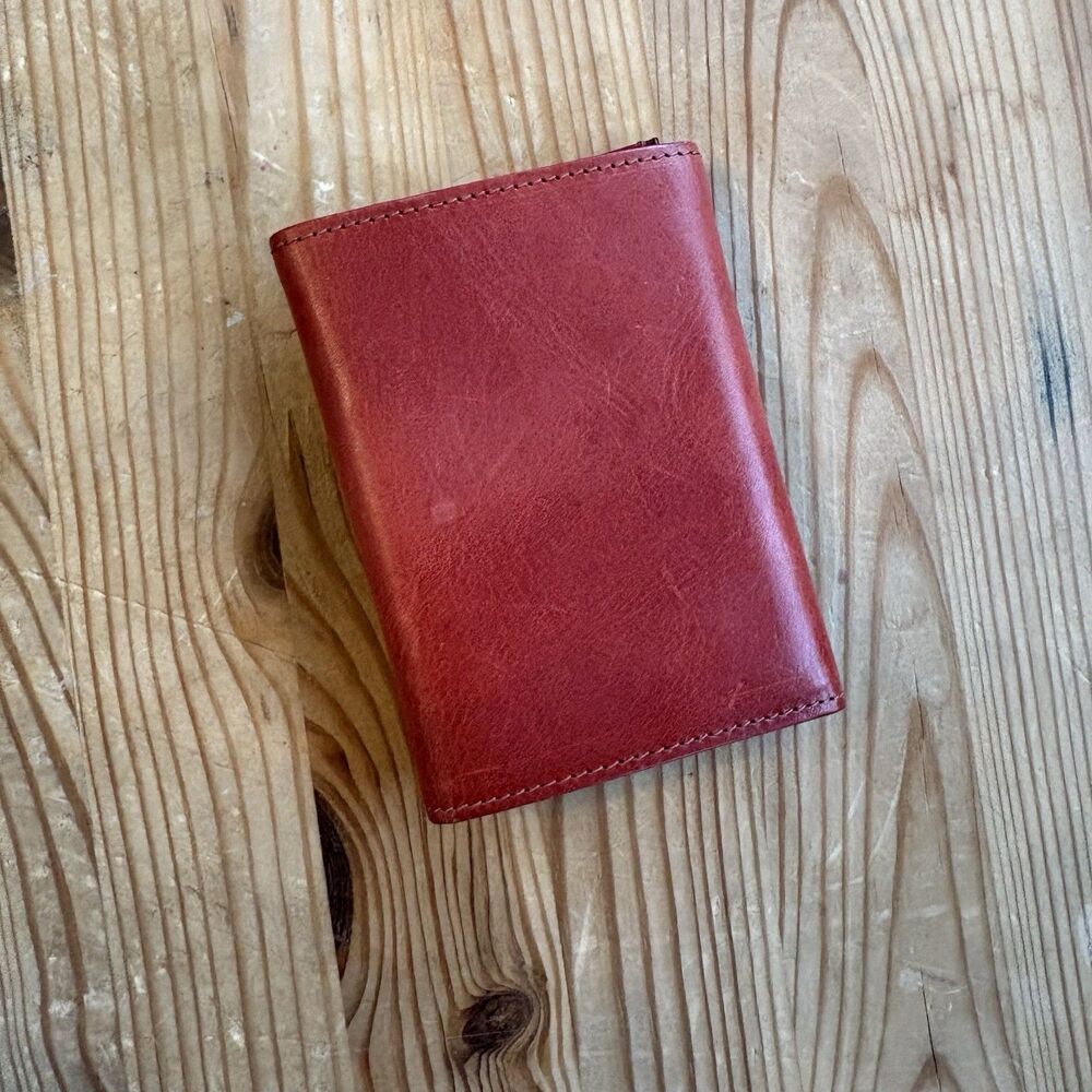 New Vintage Lyntone Trifold Wallet Leather Burgundy Men Classic Simple Photo